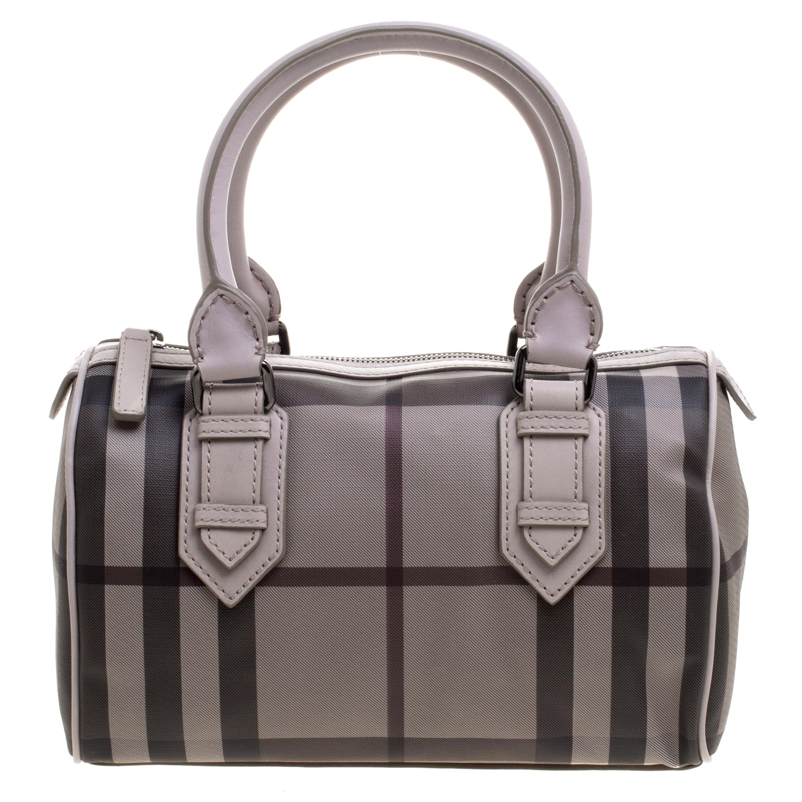 Burberry Beige Smoked Check Pvc Chester Bowling Bag 110527 At Prevnext