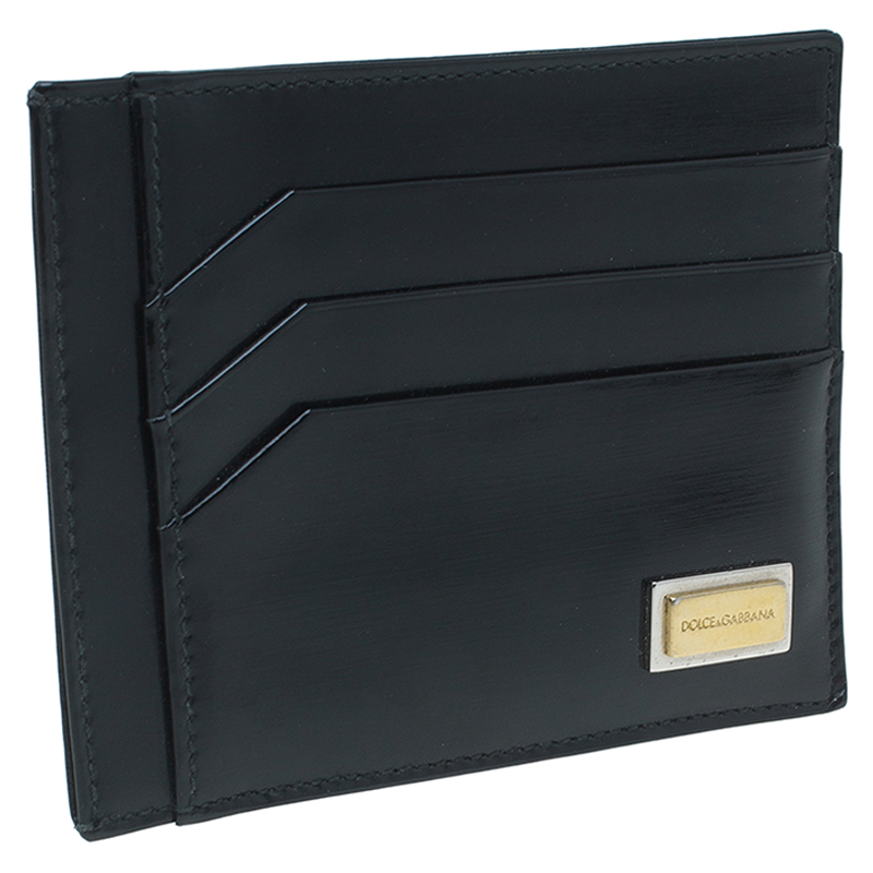 

Dolce and Gabbana Black Leather Card Holder