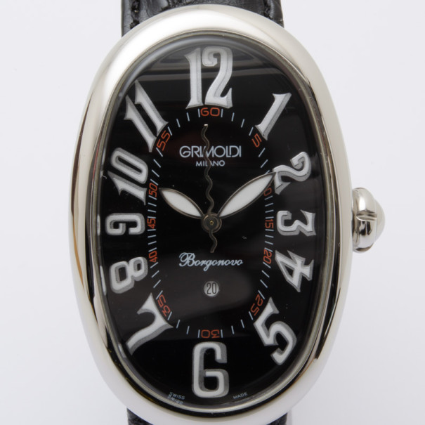 Grimoldi Milano Black Borgonovo SS Automatic Ladies Wristwatch