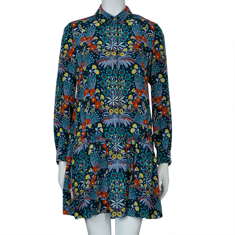 

Marc by Marc Jacobs Multicolor Floral Print Drop Waist Dress