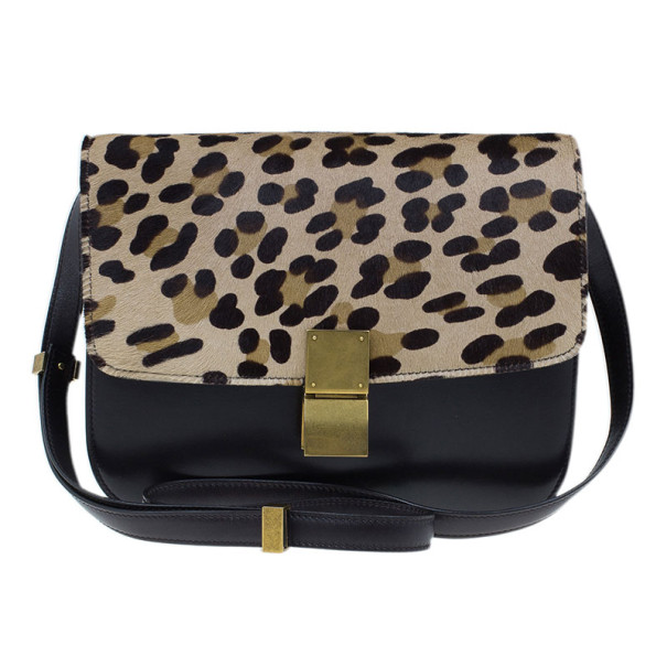 Celine Leopard Print Leather Medium Classic Box Bag 6133 At Best Prevnext