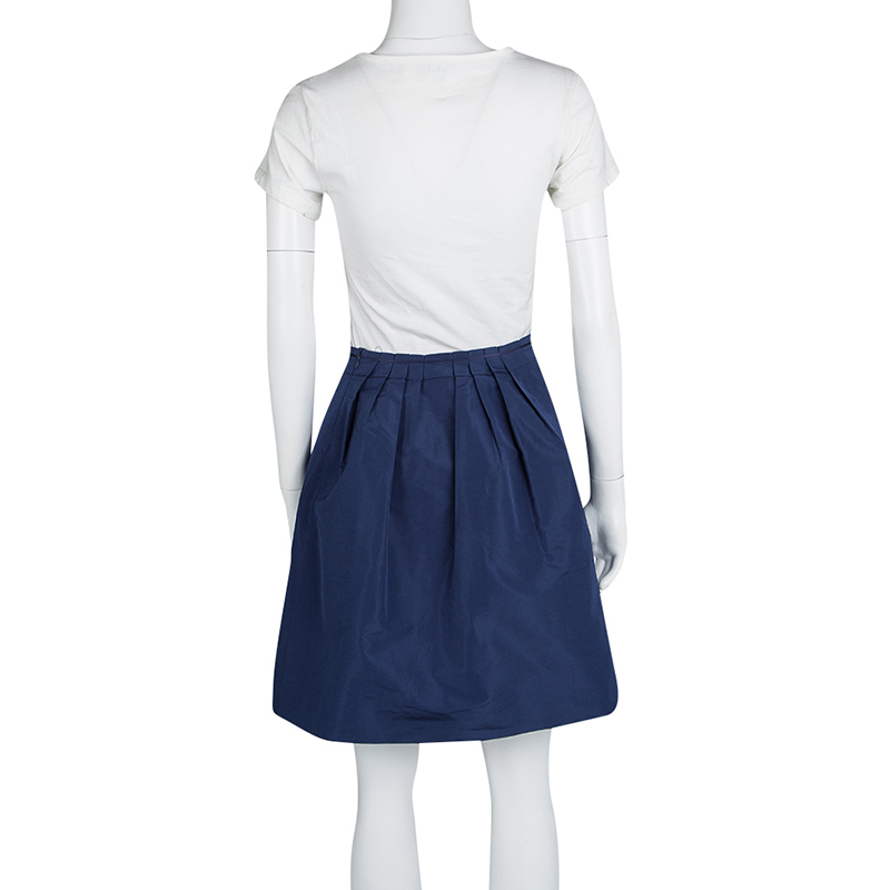 Pre-owned Miu Miu Blue Pleated Skirt M