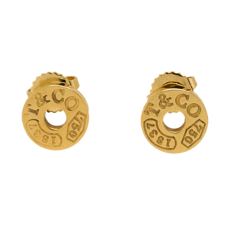 Tiffany Co 1837 Circle 18k Yellow Gold Stud Earrings 114617 Gold Stud Earrings Nextprev Prevnext
