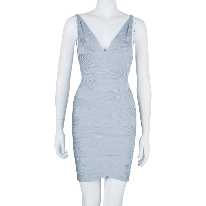 

Herve Leger Grey Bandage Dress