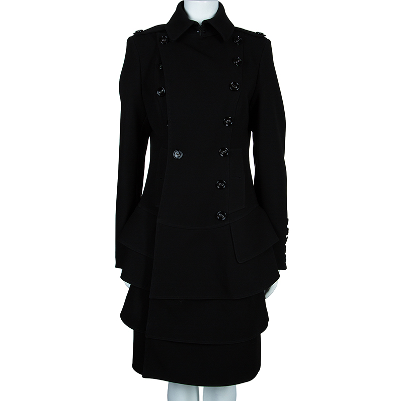 

Burberry Prorsum Black Tiered Coat