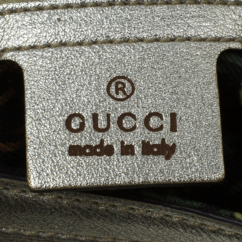 Gucci Metallic Silver Leather Medium Britt Tassel Hobo - Buy & Sell - LC