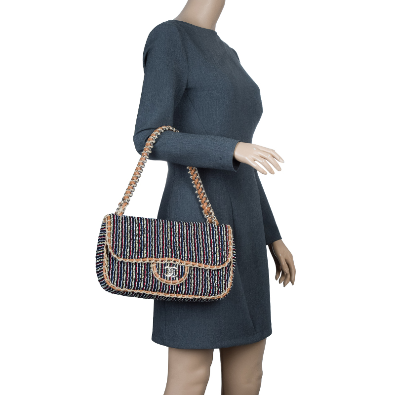 

Chanel Multicolor Quilted Tweed Flap Bag