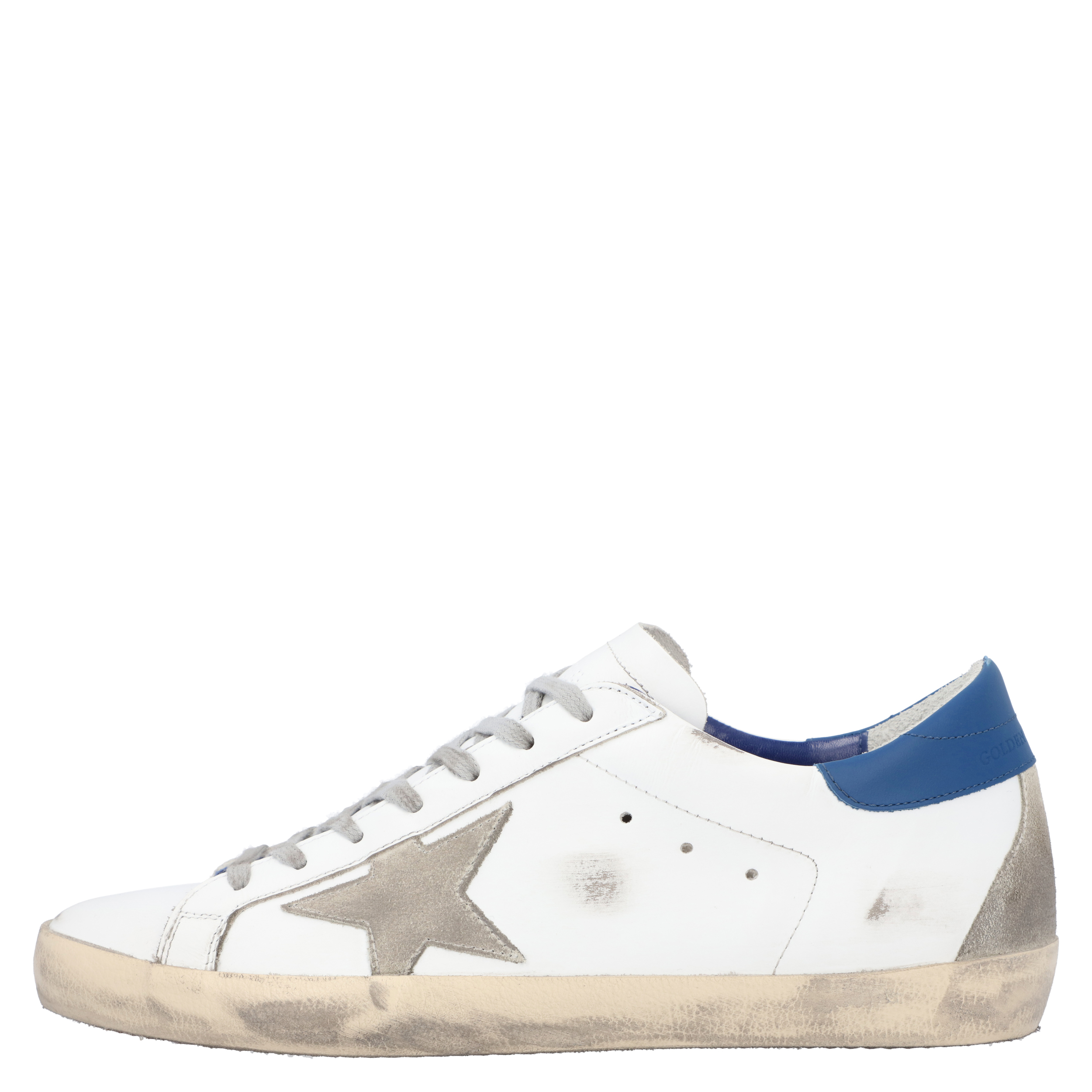 

Golden Goose White/Blue Leather Superstar Sneakers Size EU