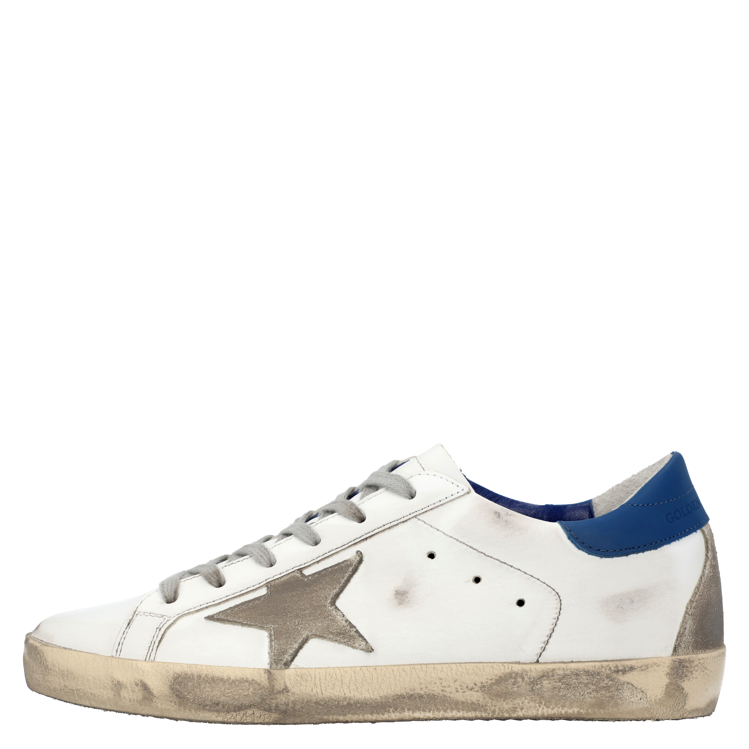 

Golden Goose White/Blue Leather Superstar Sneakers Size EU