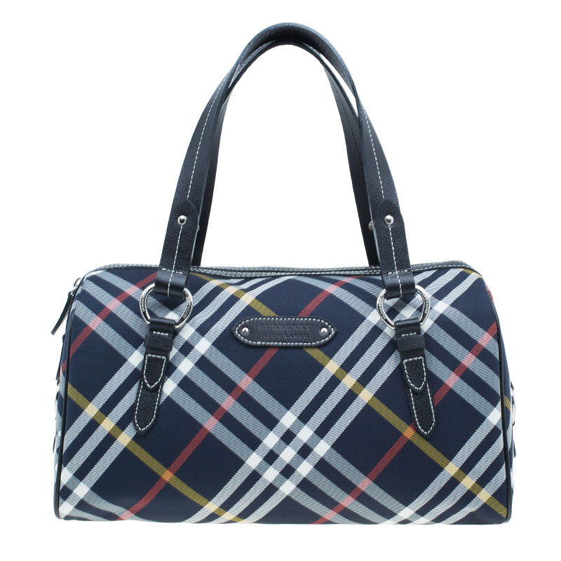 Burberry Blue Label Navy Nova Check Boston Bag 39858 At Burberry Blue Label Navy Nova Check Boston Bag Nextprev Prevnext