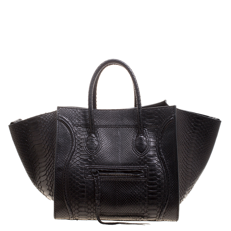 Celine Black Python Medium Phantom Luggage Tote At Best Price Tlc Prevnext