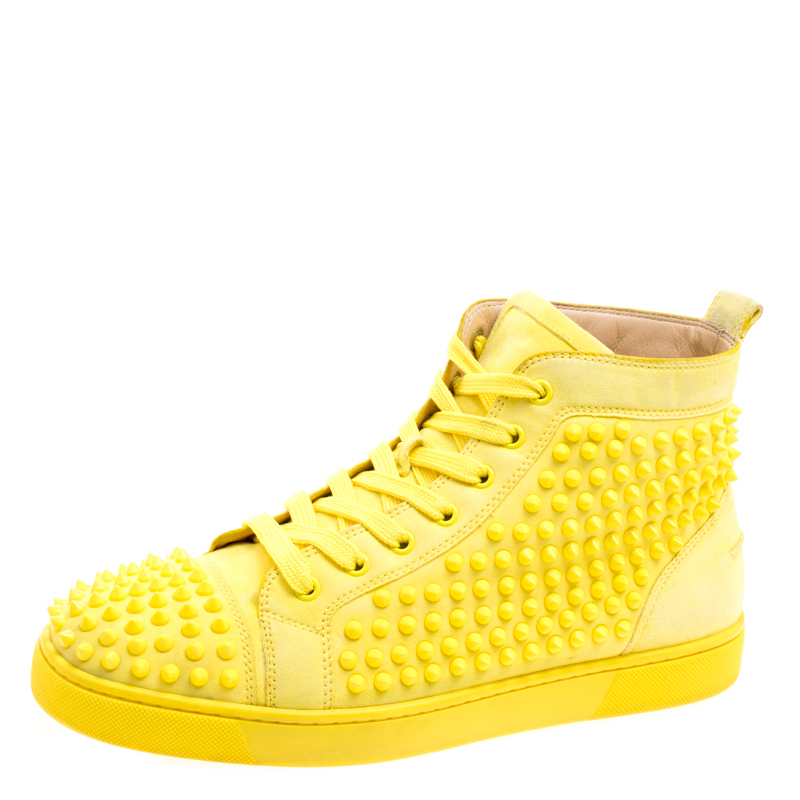 louboutin yellow sneakers
