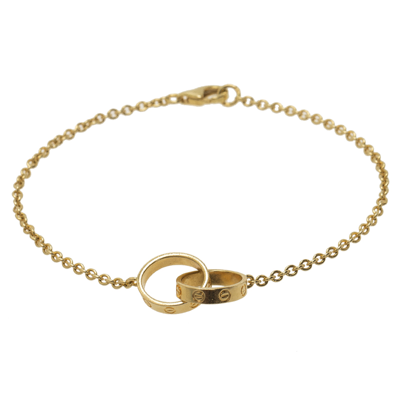 Cartier Love 2 Hoops Gold Chain Bracelet - Buy & Sell - LC