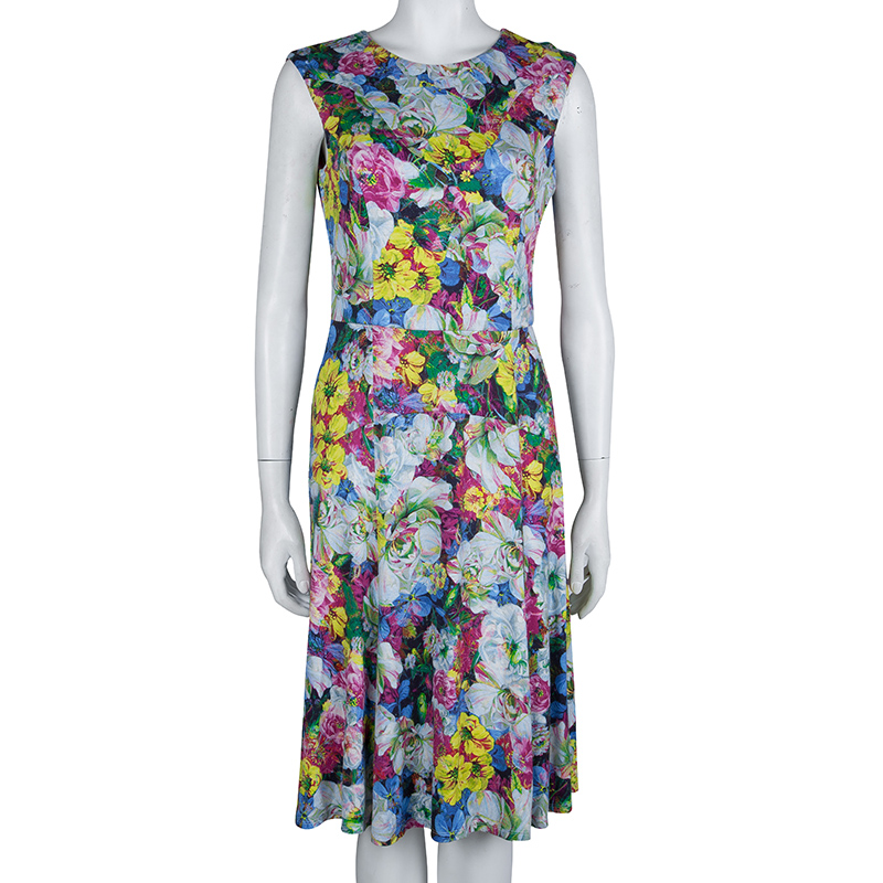 

Erdem Multicolor Floral Print Sleeveless Dress