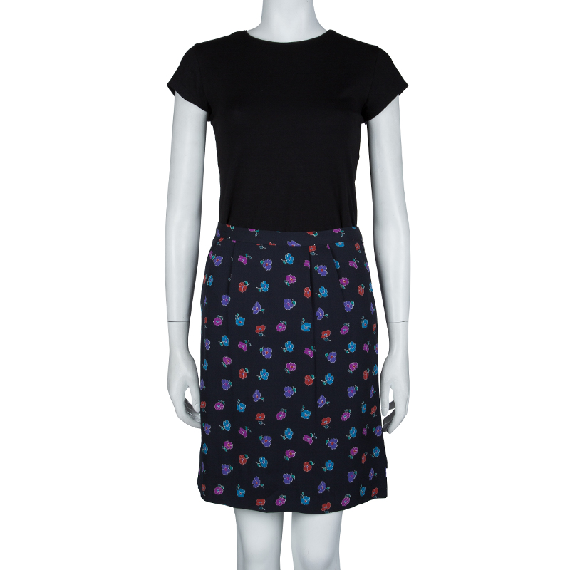 

Marc by Marc Jacobs Black Floral Print Skirt