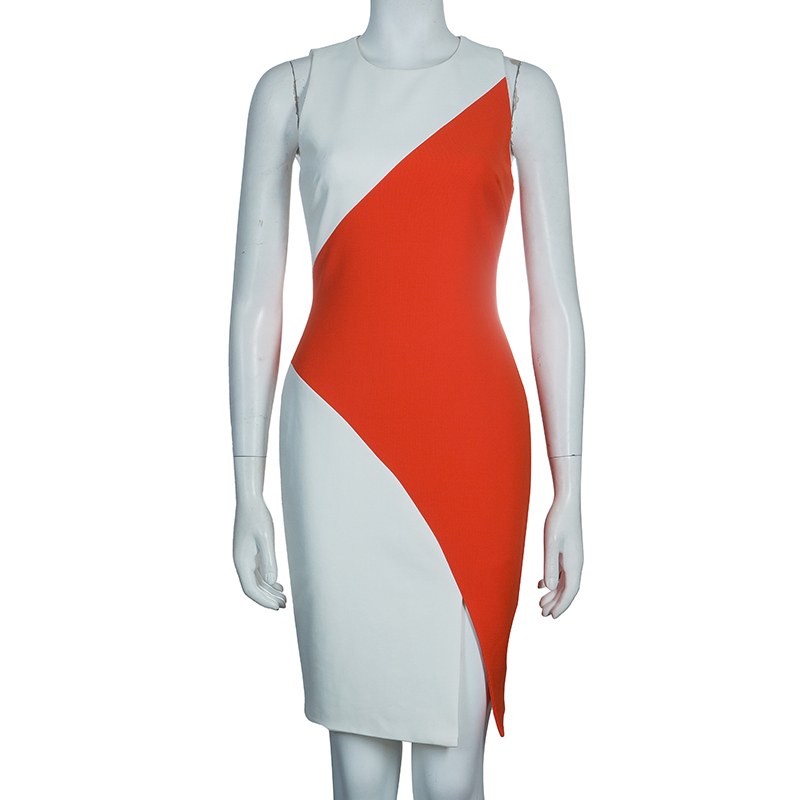 

Elizabeth and James White Colorblock Sleeveless Dress, Orange