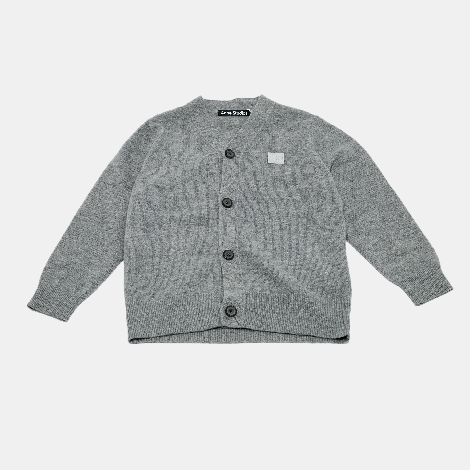 

Acne Studios Kids Grey Applique Wool Cardigan 6/8 Y