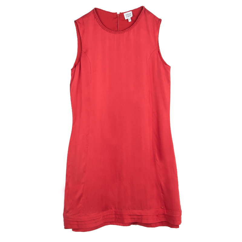 

Armani Junior Red Braided Edging Detail Sleeveless Dress 16 Yrs