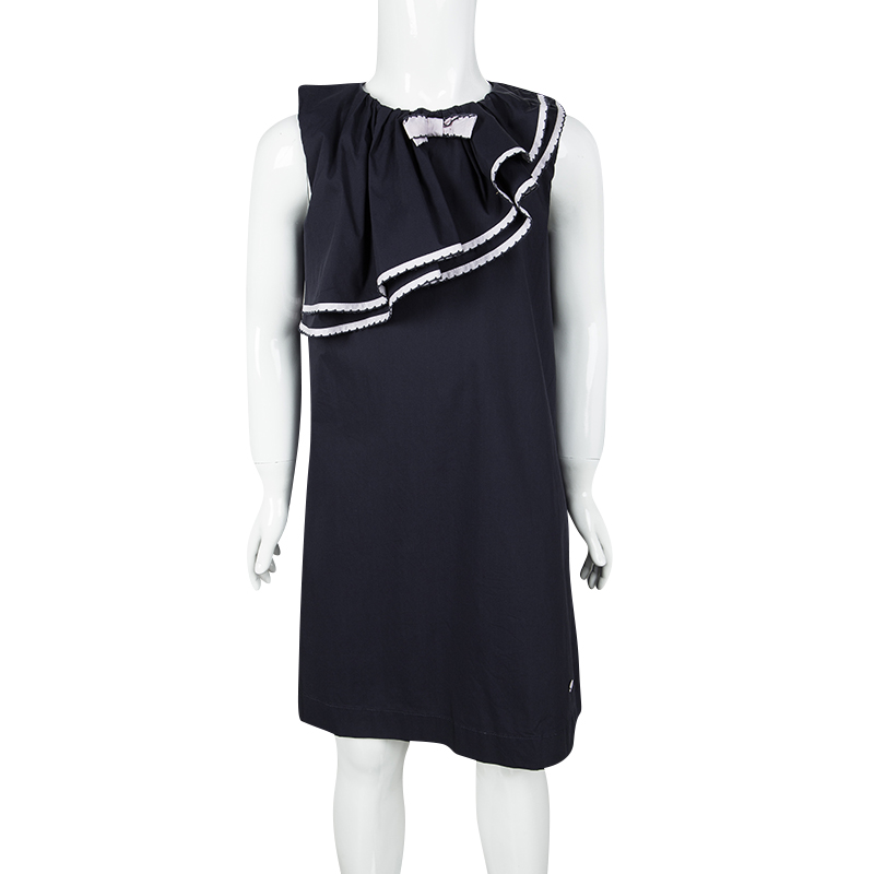 

Armani Junior Navy Blue Ruffle Detail Sleeveless Dress 8Yrs