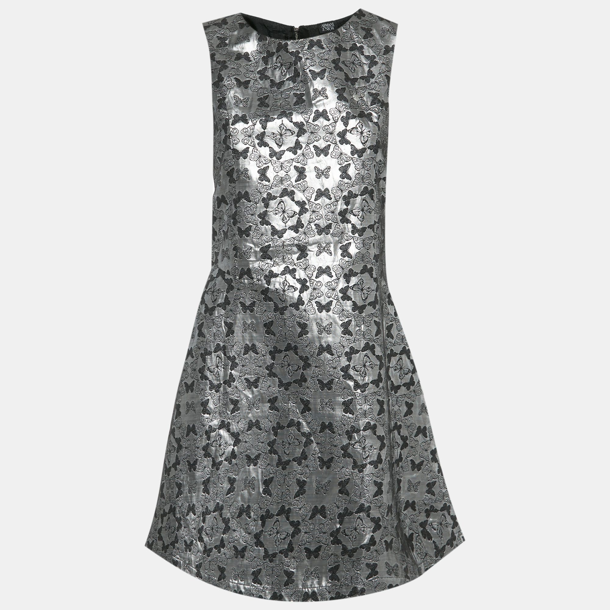 

Armani Junior Silver Butterfly Jacquard Short Dress 16 Yrs