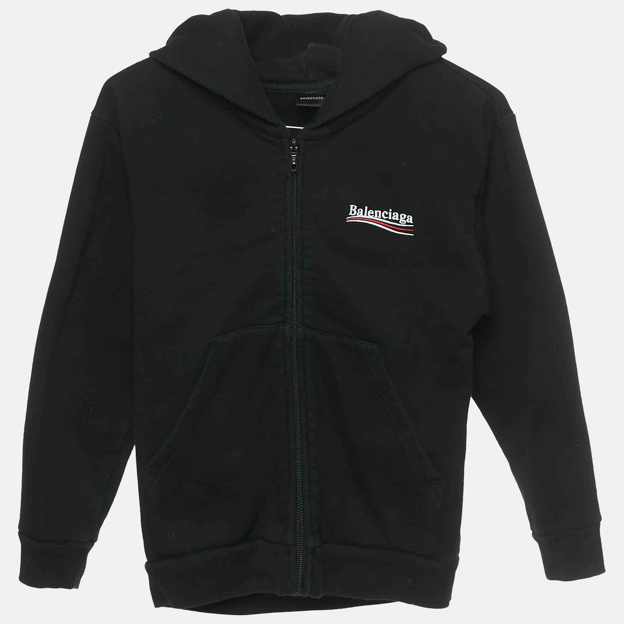 Pre-owned Balenciaga Kids Black Logo Embroidered Cotton Sweatshirt & Sweatpants Set 10 Y