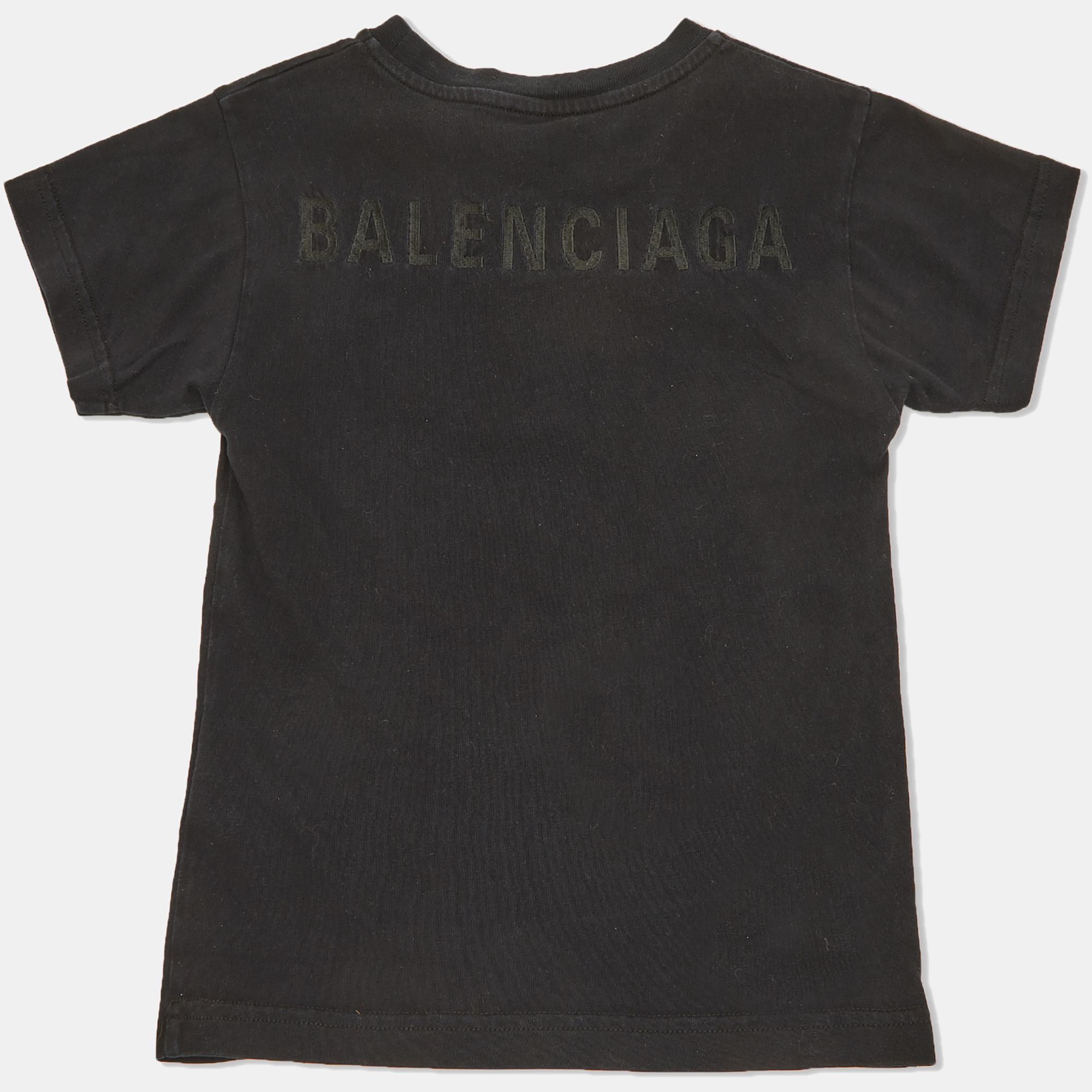 

Balenciaga Black Cotton Logo Embroidered T-Shirt Size 2 Yrs