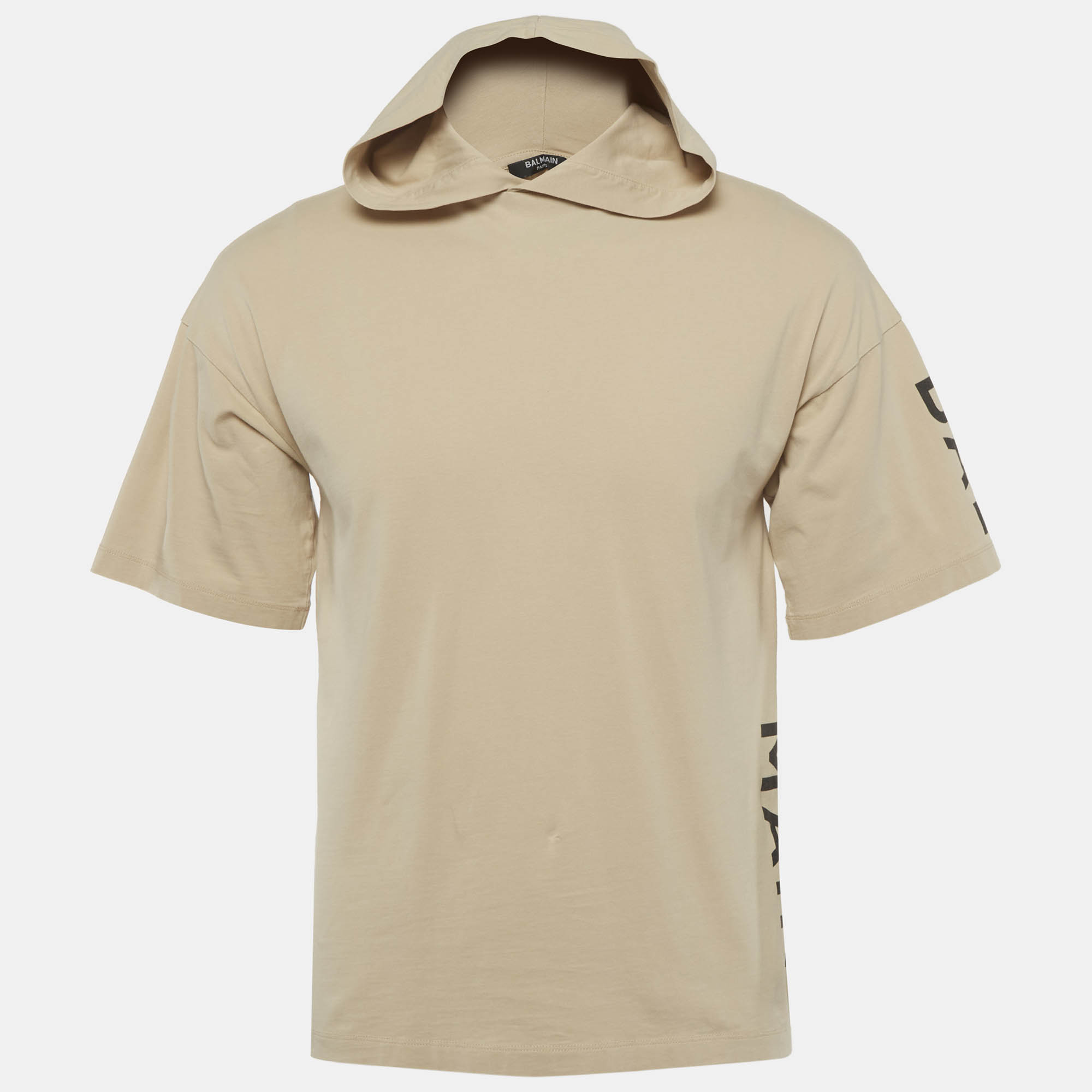 

Balmain Beige Jersey Hooded T-Shirt 14Yrs