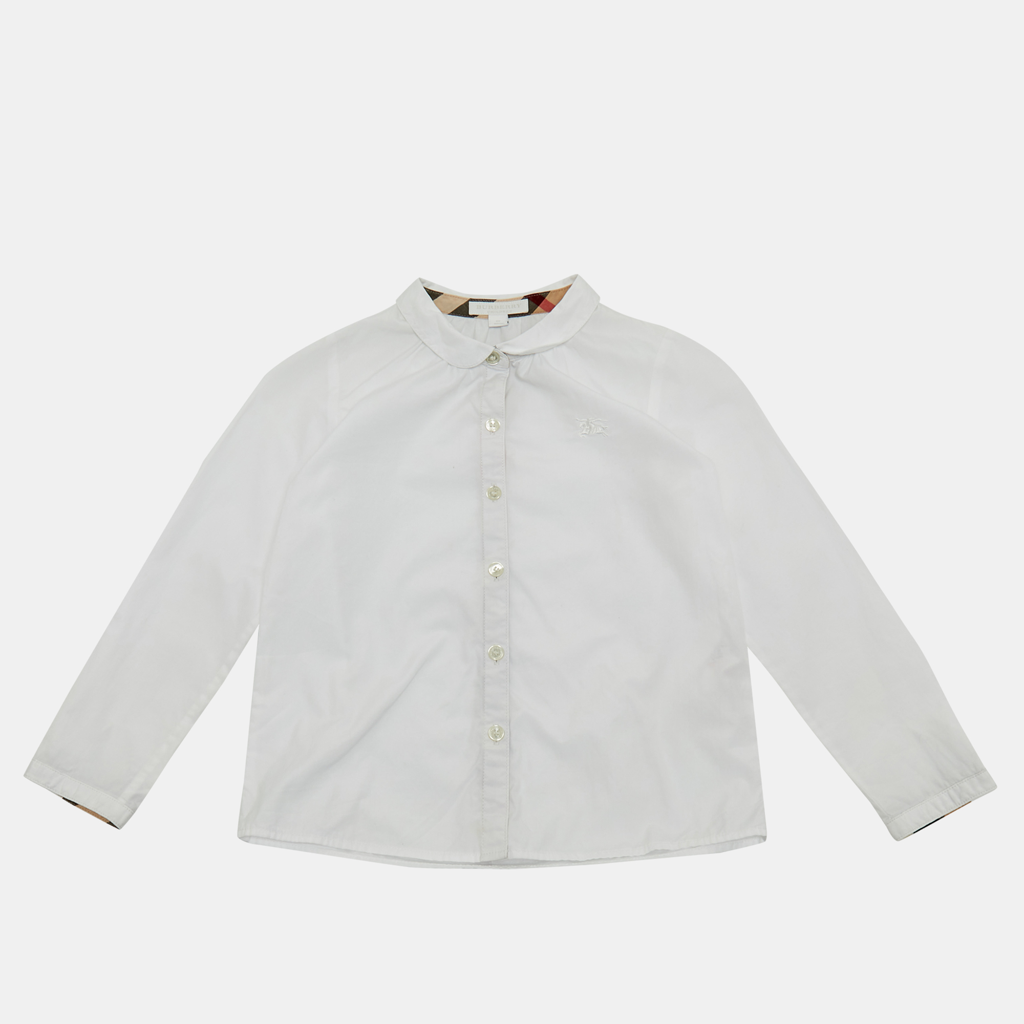 Burberry Children White Cotton Shirt 8 Yrs