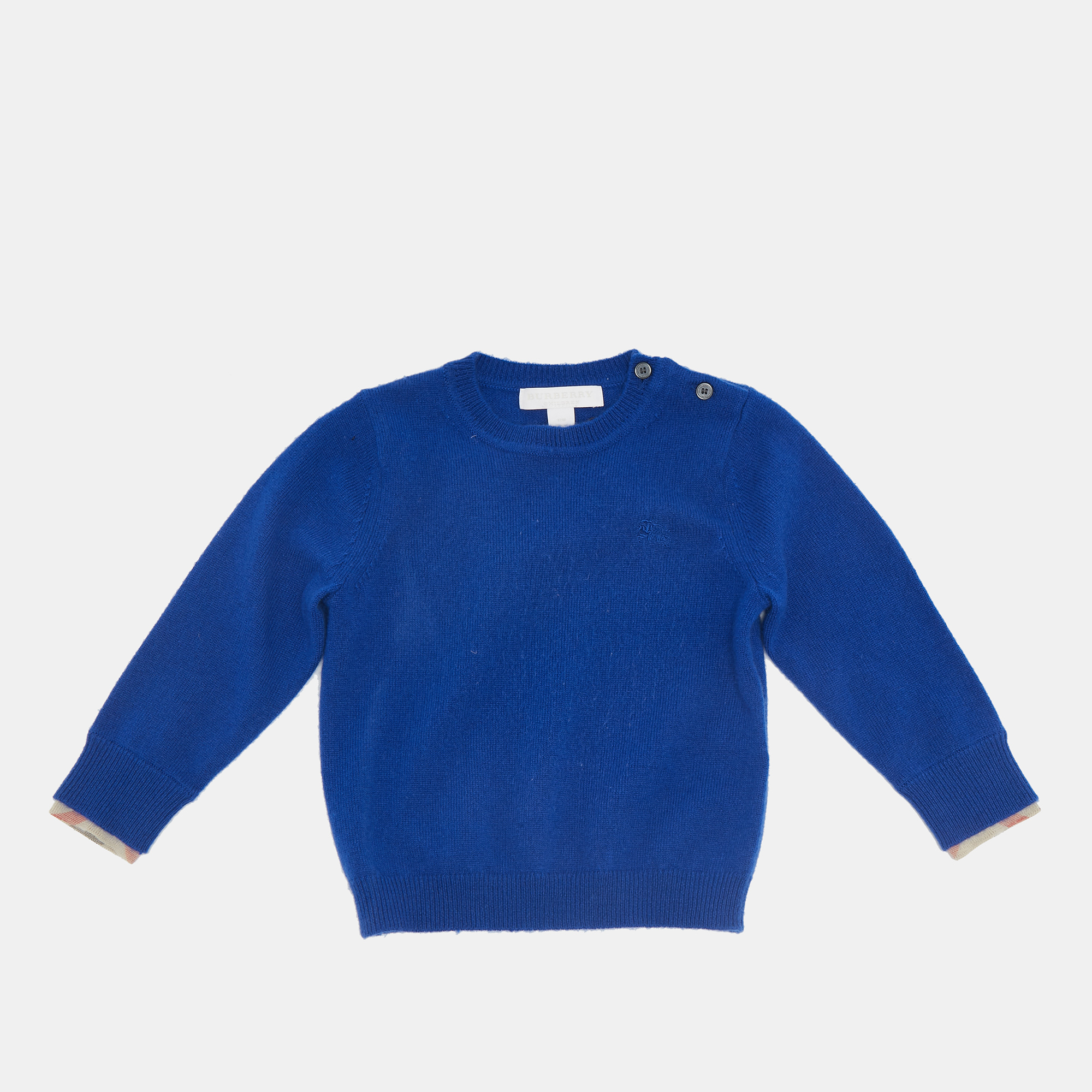 

Burberry Children Blue Cashmere Sweater 12M