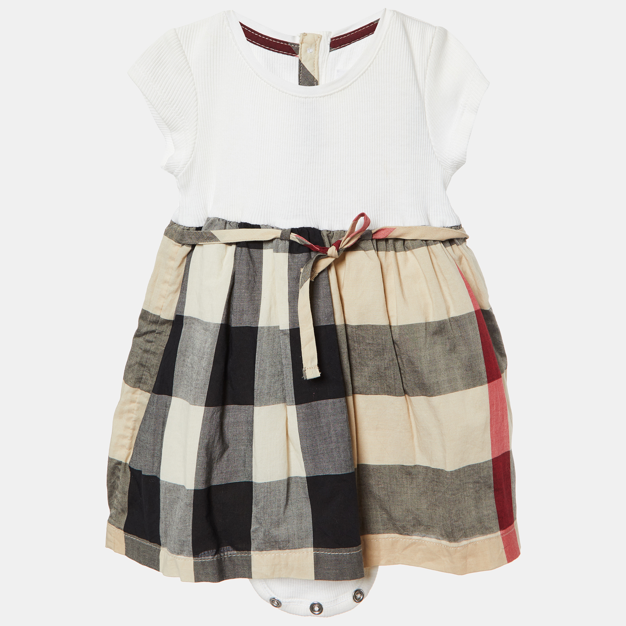 

Burberry Children Beige Nova Check Cotton Dress 6M