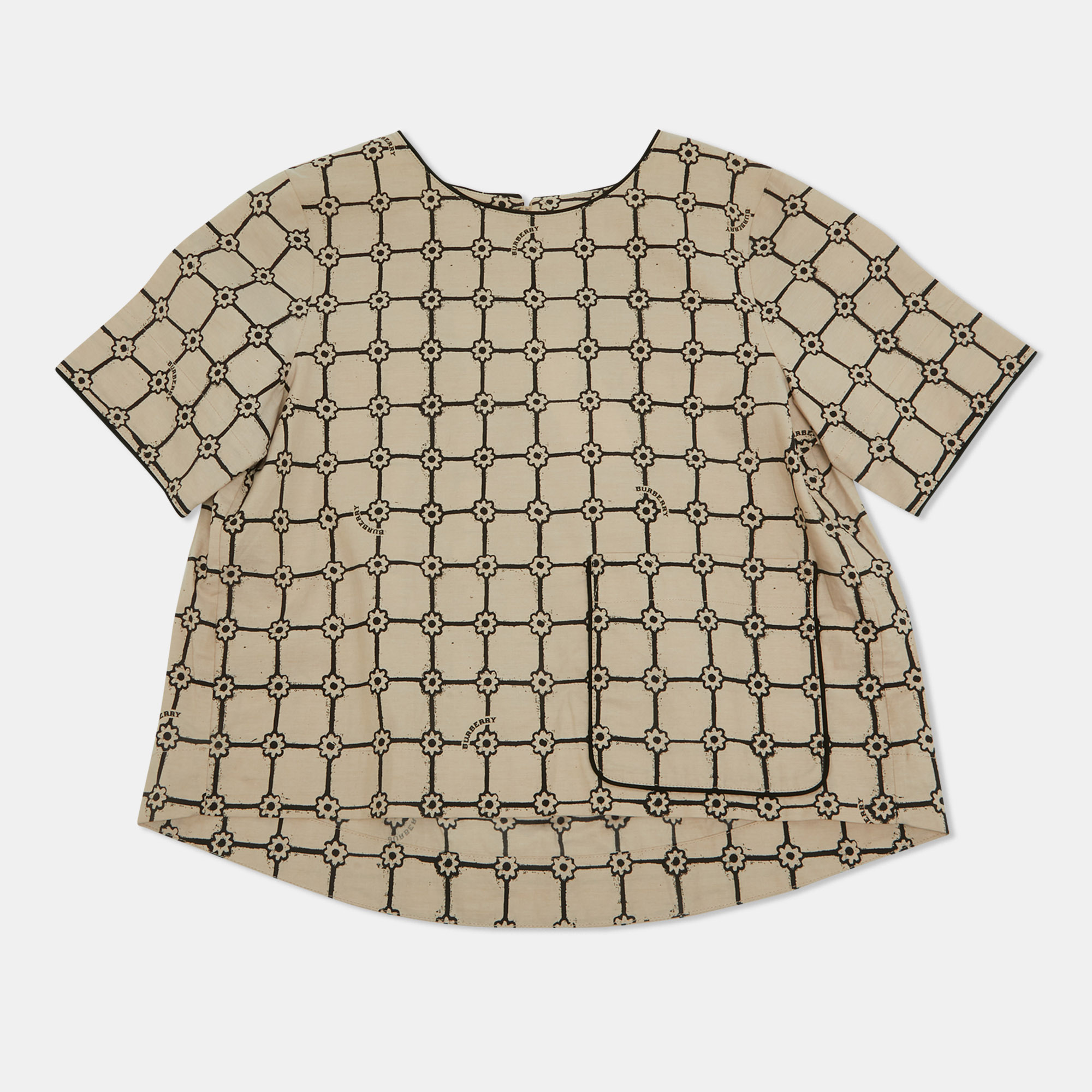 

Burberry Children Beige Printed Cotton Top 10Yrs