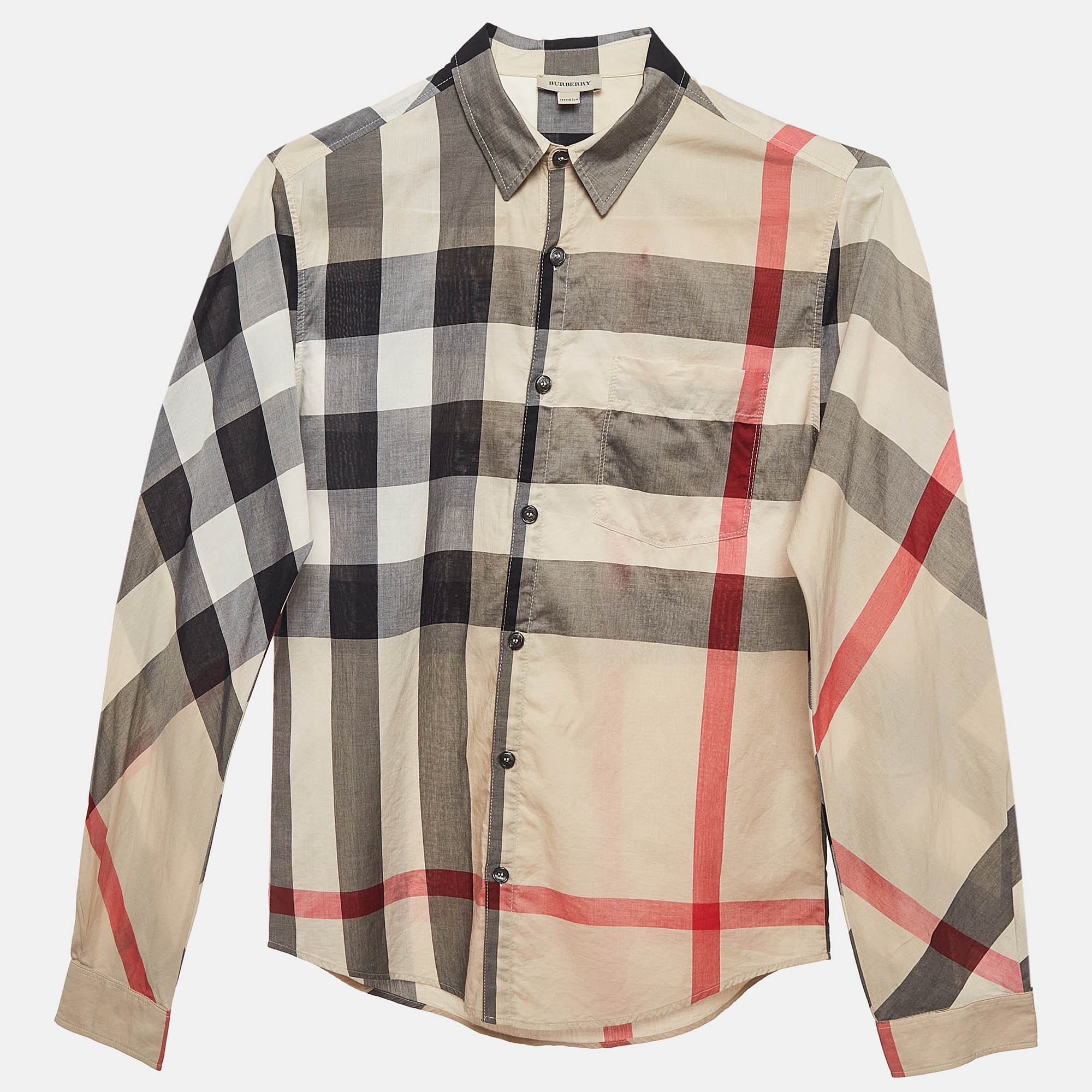 

Burberry Multicolor Plaid Button Front Shirt 14 Yrs