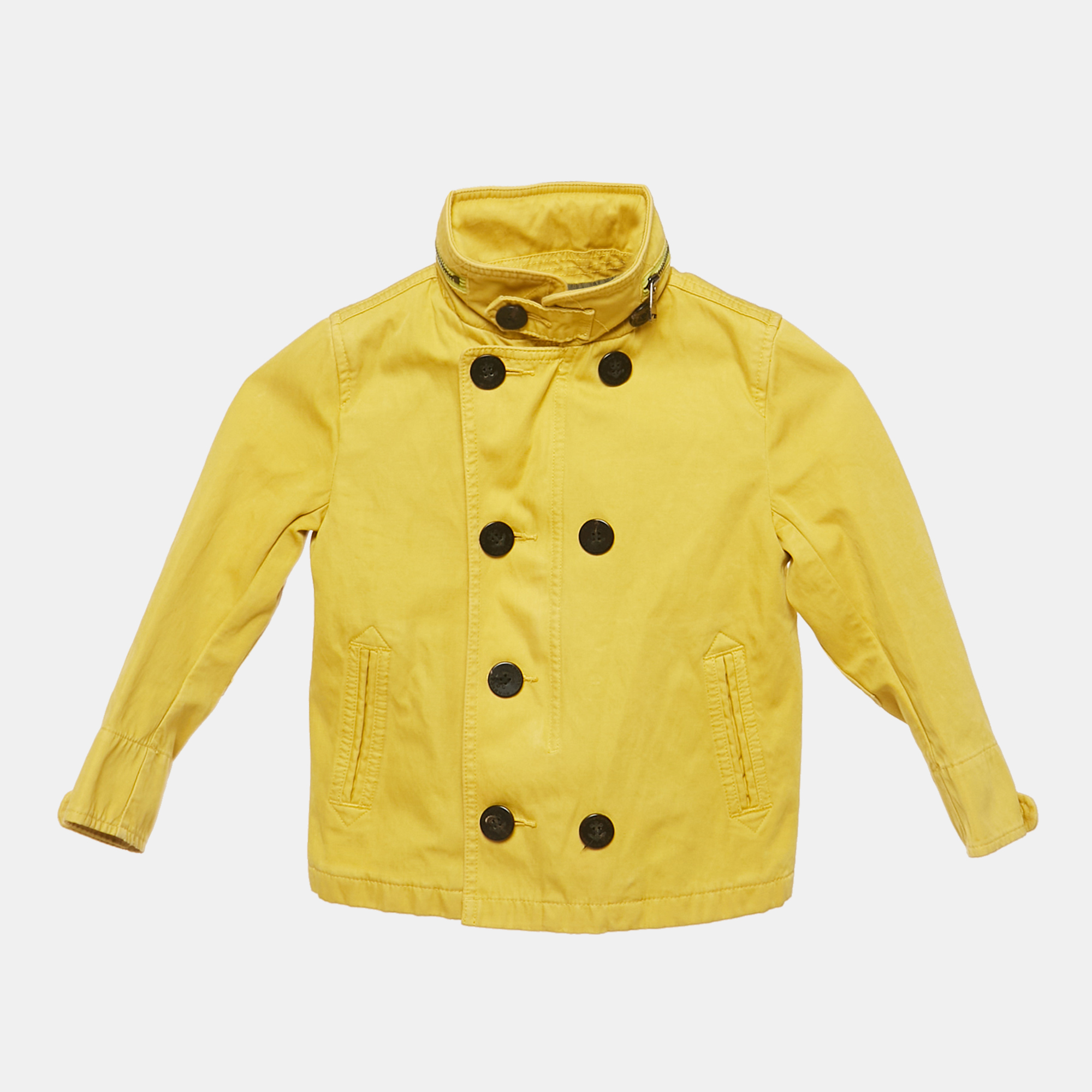 

Burberry Children Yellow Cotton Button-Up Jacket 4 Yrs