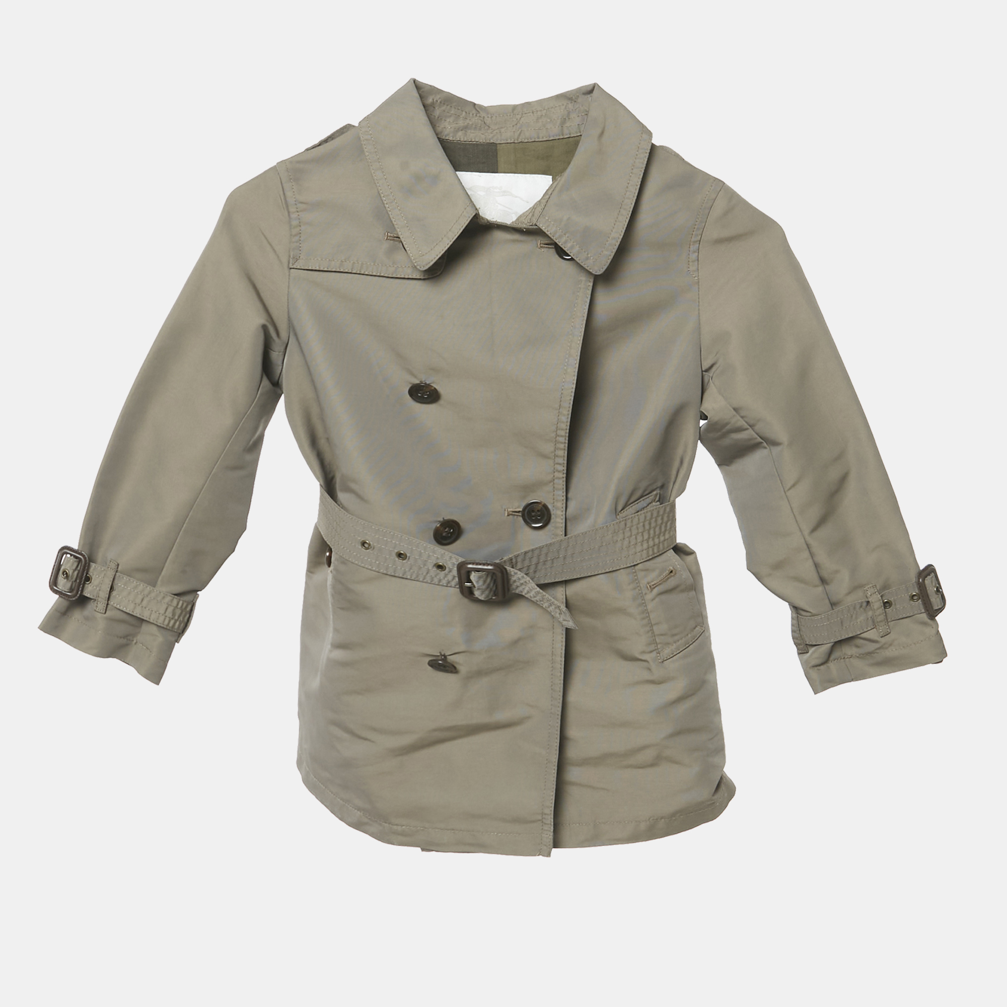 

Burberry Khaki Gabardine Double Breasted Jacket 5Yrs, Brown