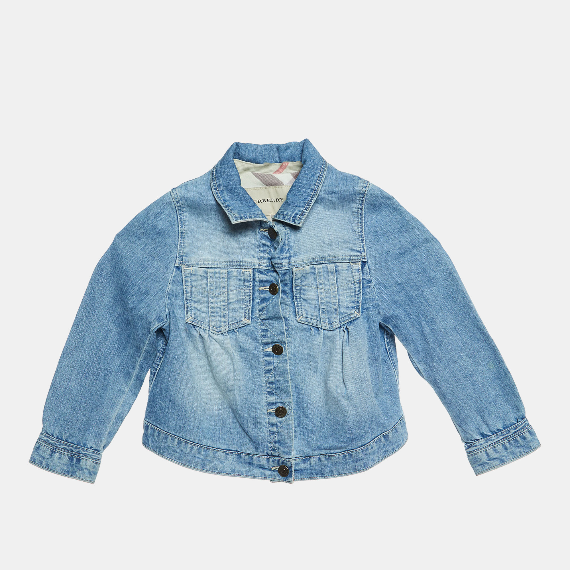 

Burberry Kids Blue Washed Denim Full Sleeve Top 3 Yrs