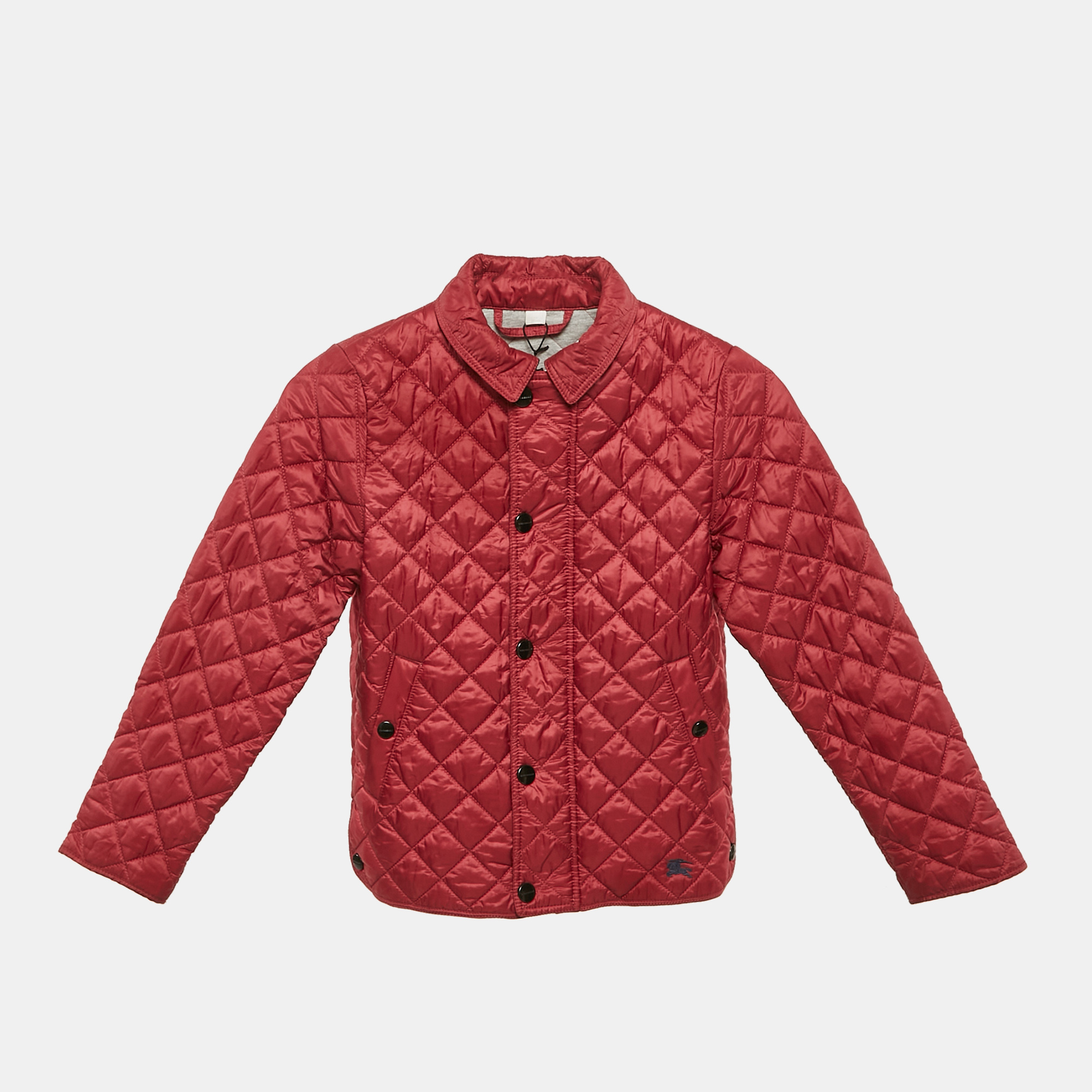 

Burberry Kids Red Diamond Quilted Synthetic Jacket