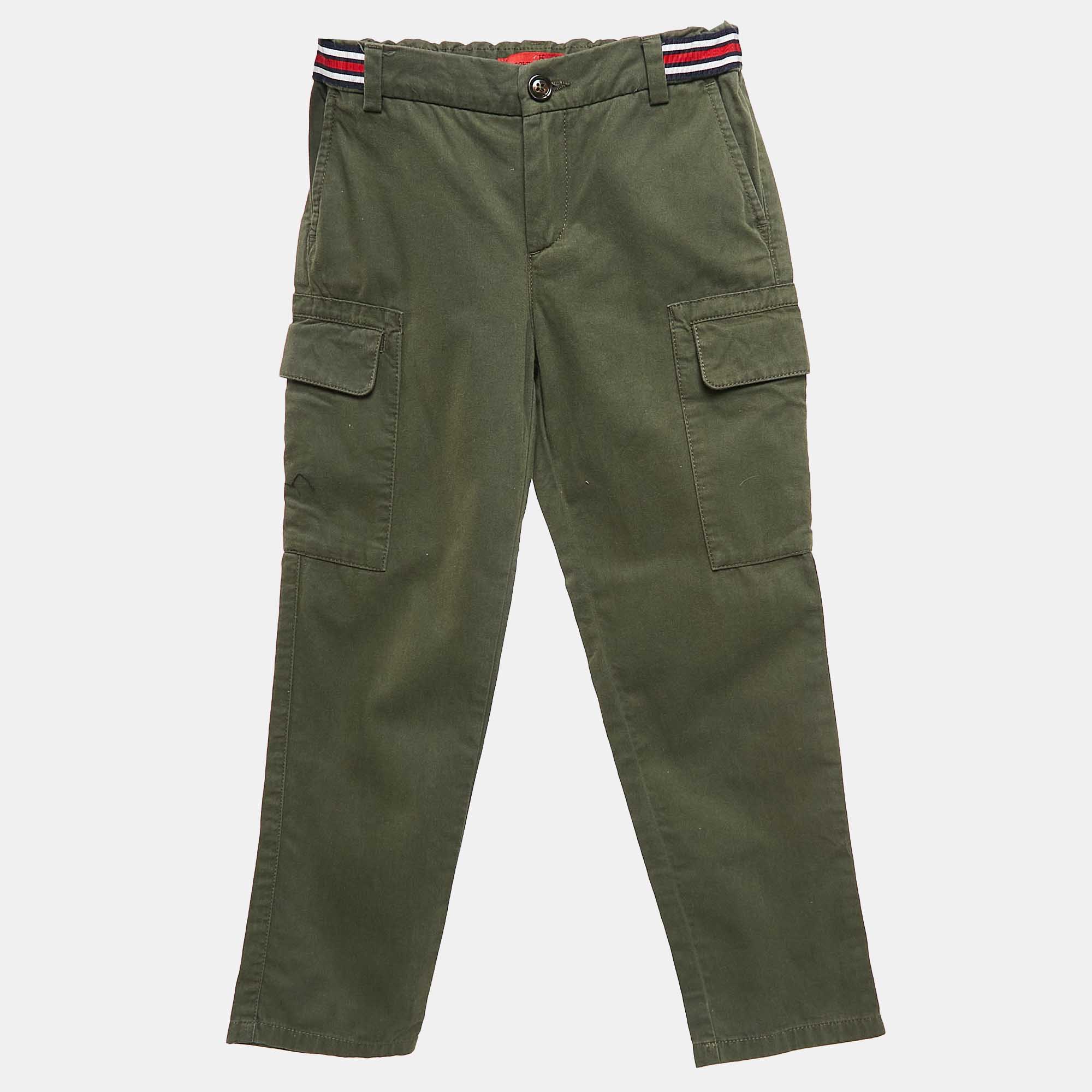 

CH Carolina Herrera Khaki Green Cotton Utility Pants 6 Yrs