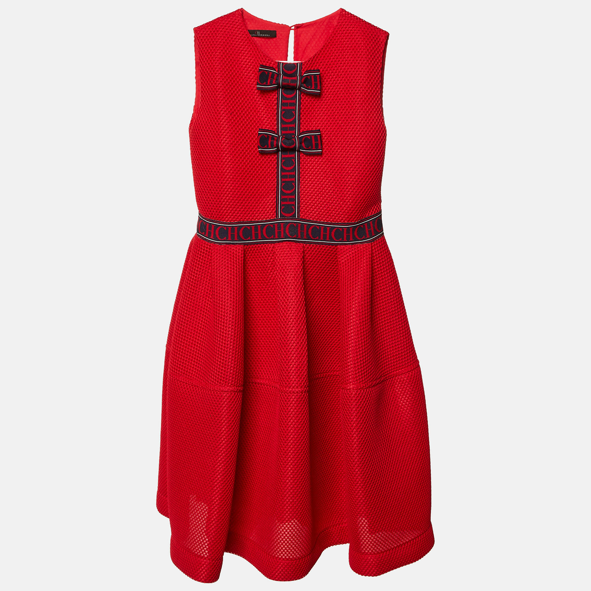 

CH Carolina Herrera Kids Red Mesh Bow Detail Dress 12 Yrs