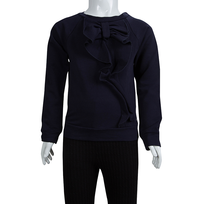 

Chloe Navy Blue Knit Bow Ruffle Detail Sweatshirt 6 Yrs