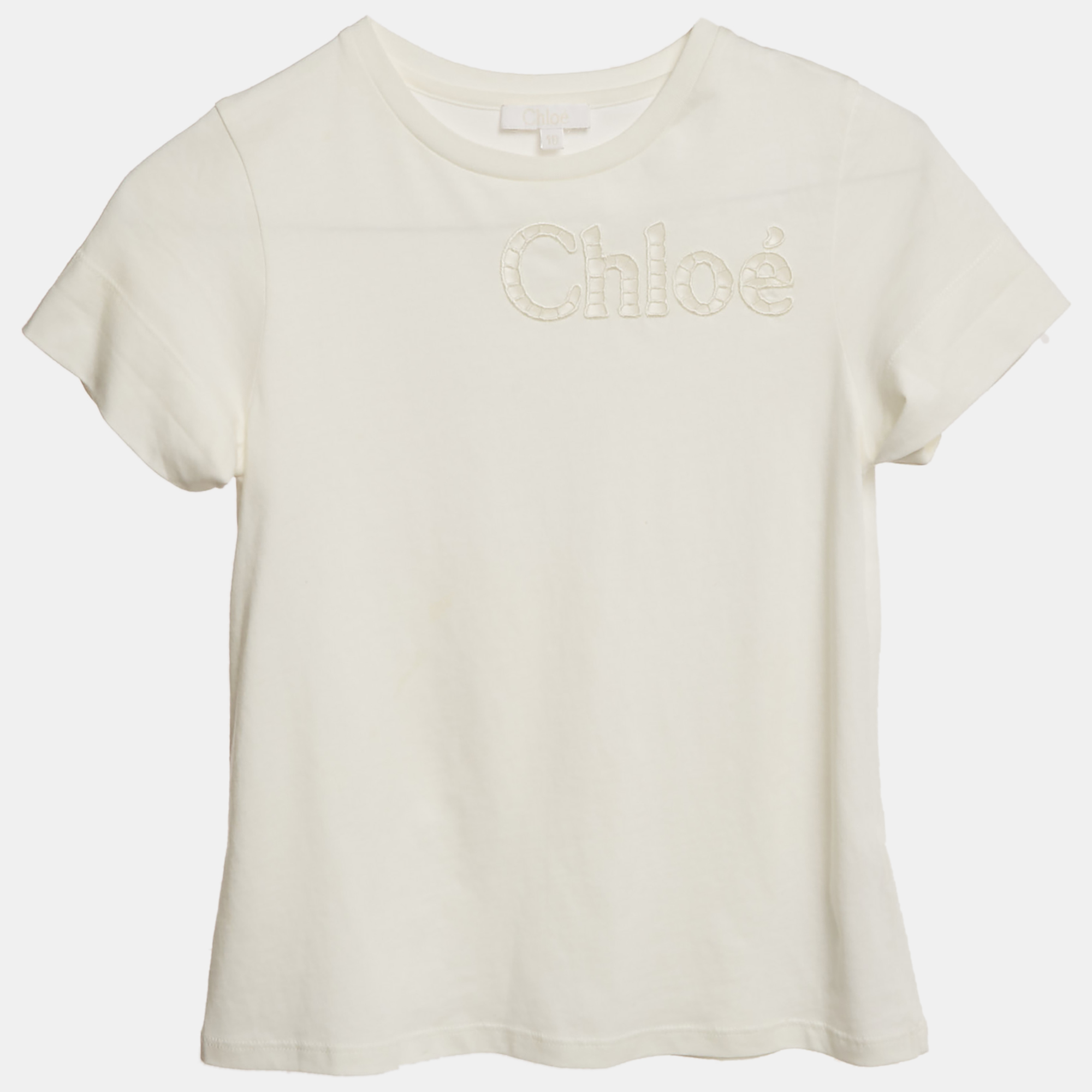 

Chloe Kids White Logo Detail Cotton T-shirt 10 Yrs
