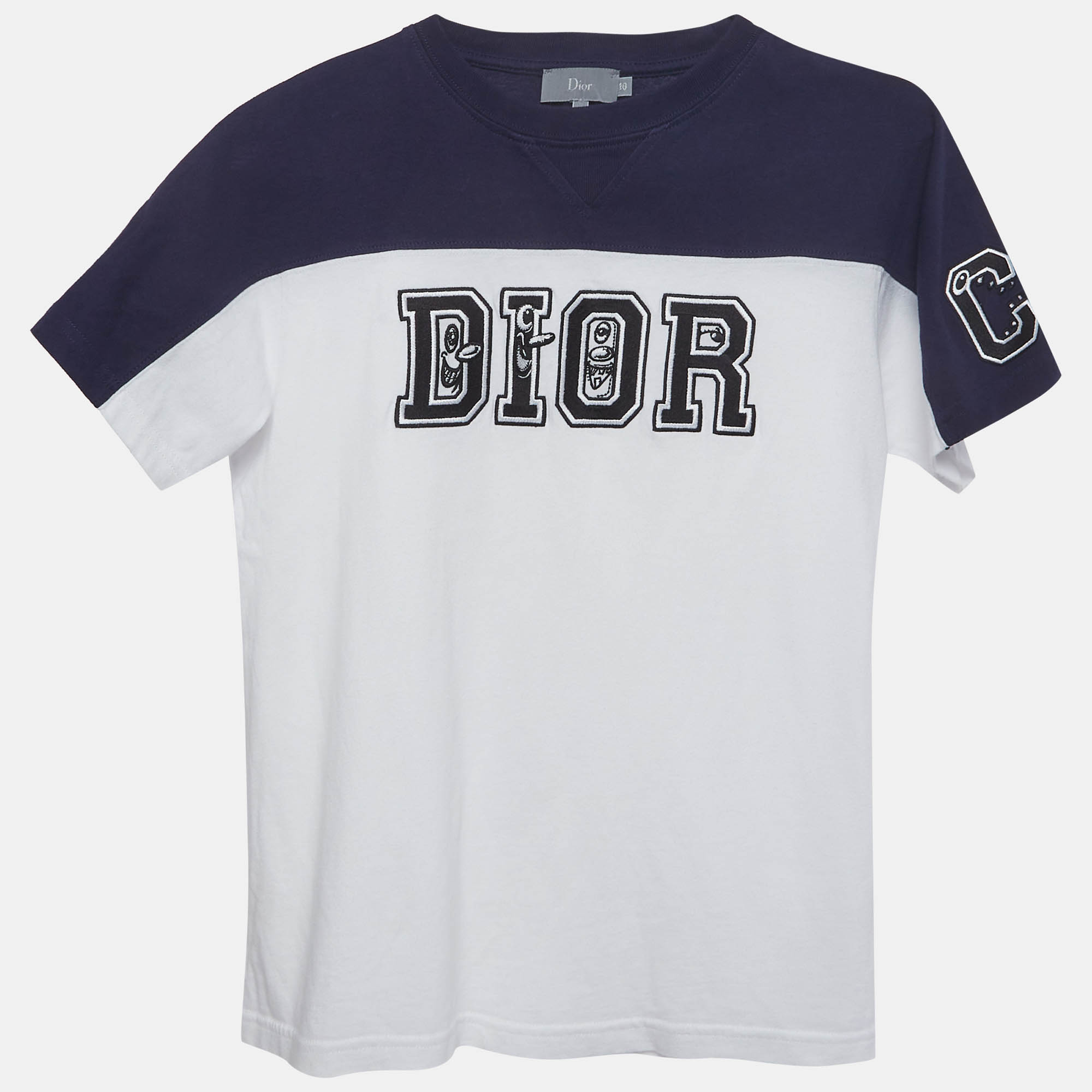 

Dior Homme Kids White Logo Applique Jersey T-shirt
