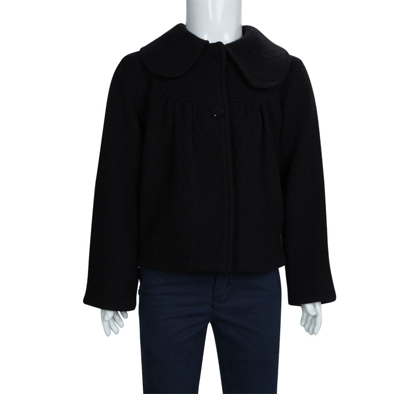 

Dior Black Textured Wool Coat 6 Yrs