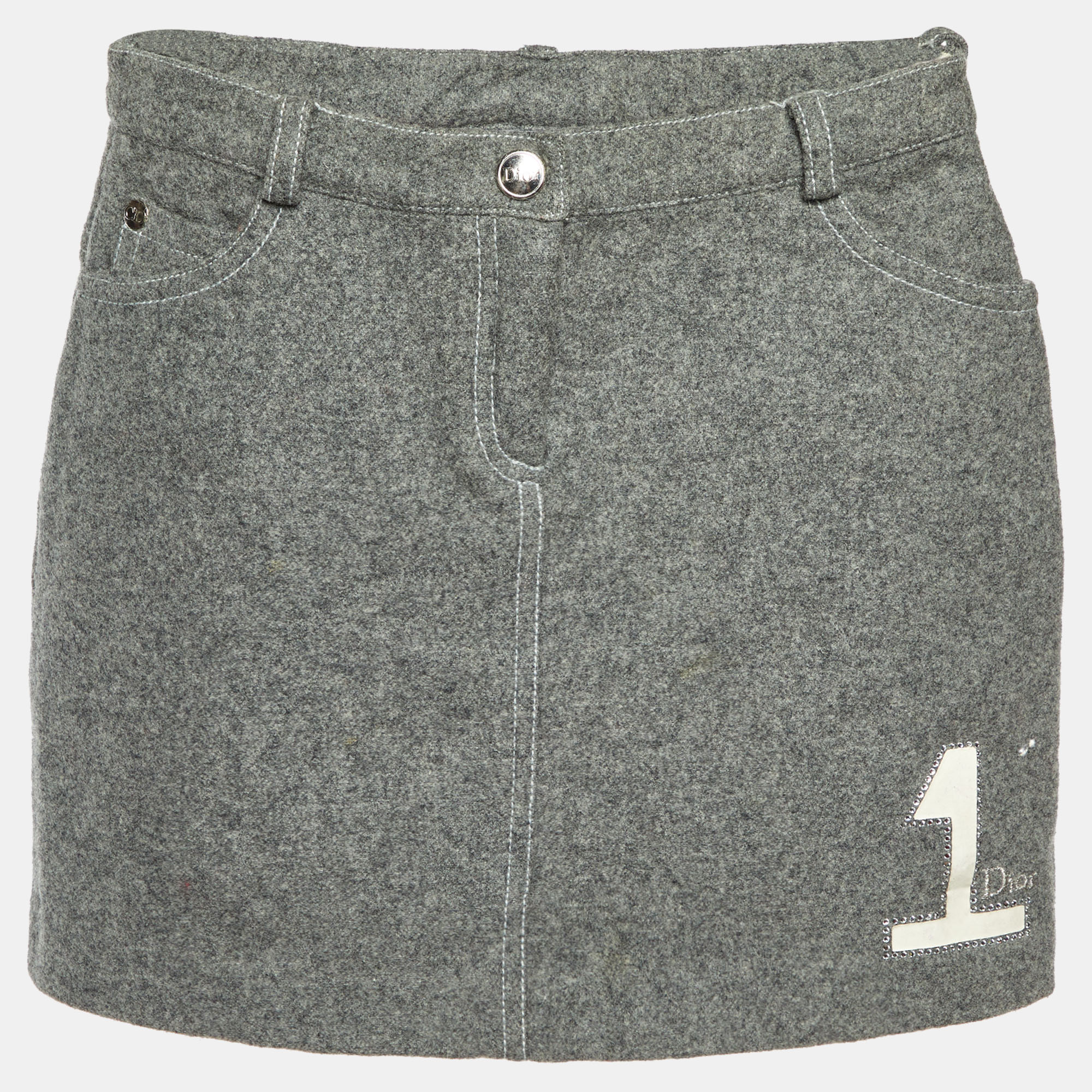 

Dior Kids Grey Wool Mini Skirt 6 Yrs