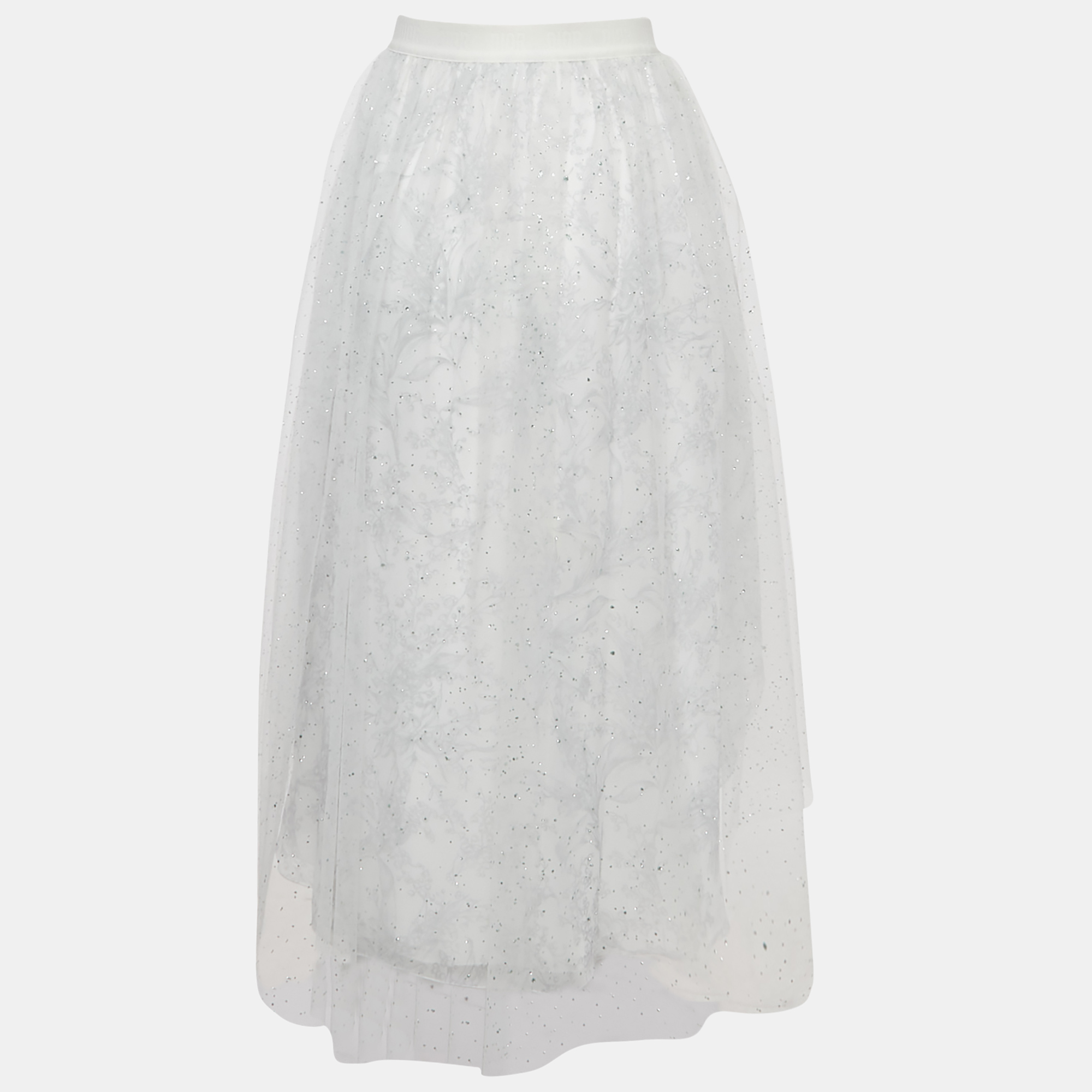 

Dior Kids White Tulle Asymmetric Skirt 10 Yrs