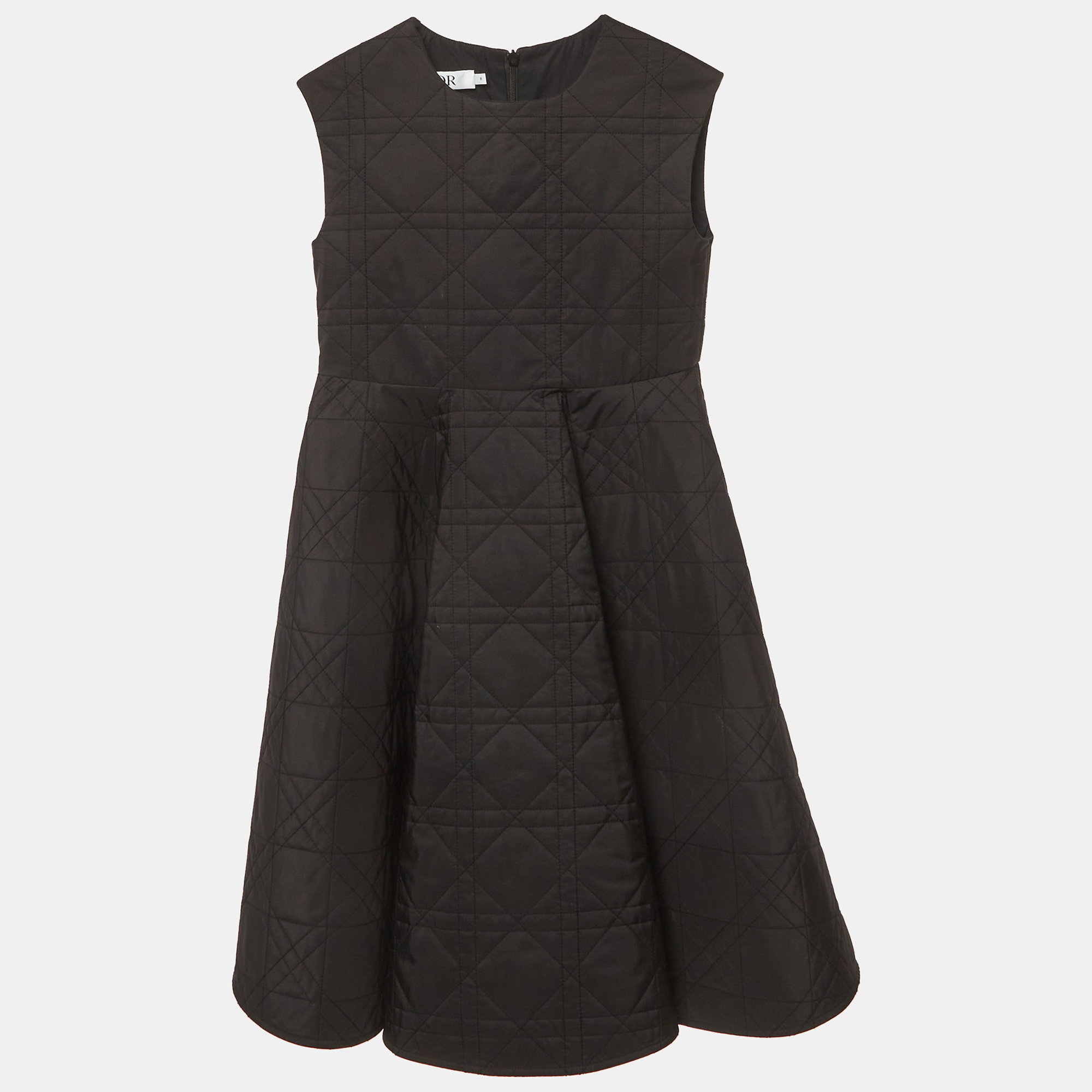 

Dior Kids Black Synthetic Macrocannage Flared Dress 8 Yrs