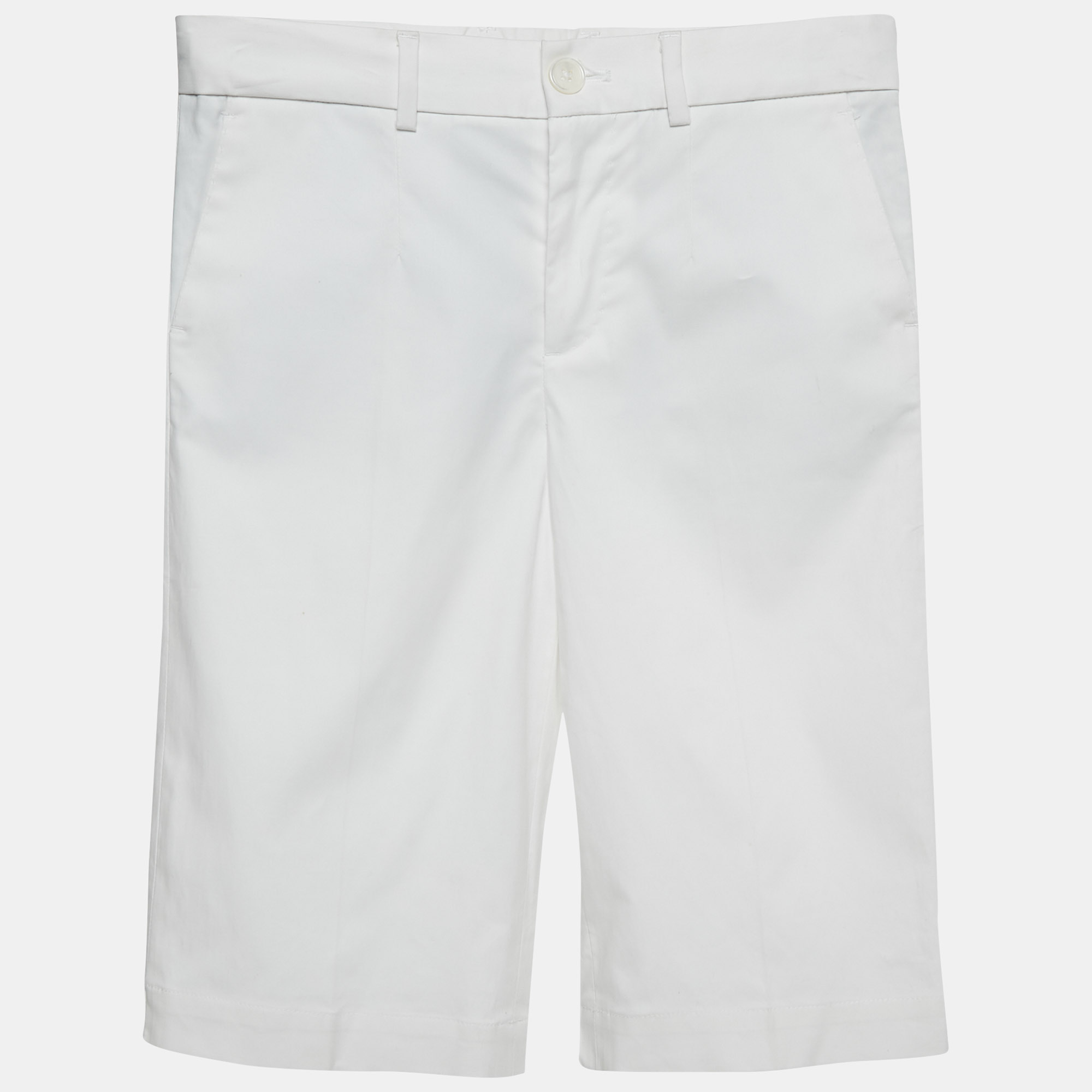 

Dolce & Gabbana White Cotton Bermuda Shorts 9-10 Yrs