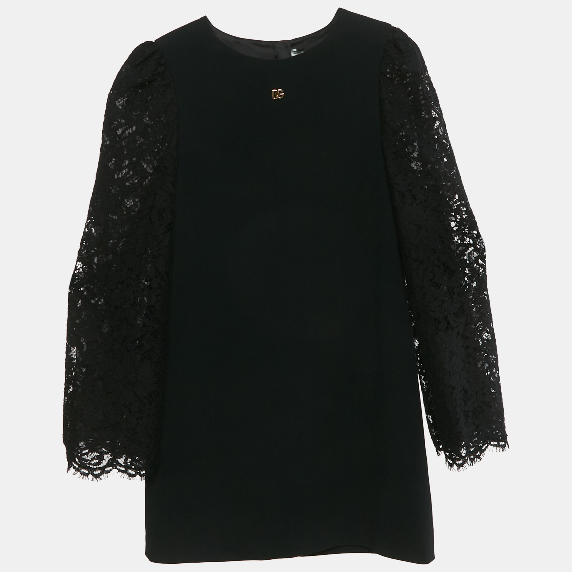 

Dolce & Gabbana Kids Black Lace and Crepe Mini Dress 11/12Yrs