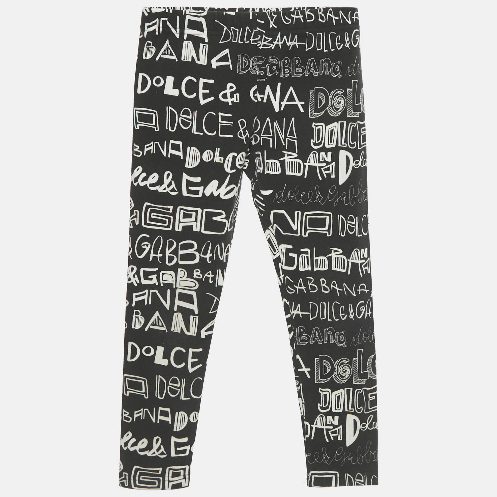 

Dolce & Gabbana Kids Black Printed Jersey Leggings 6Yrs