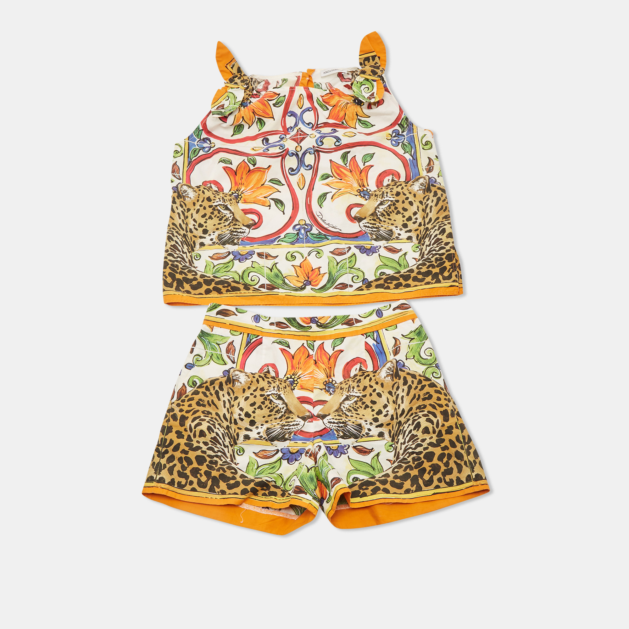 

Dolce & Gabbana Kids Multicolor Printed Cotton Top & Shorts Set 4 Yrs