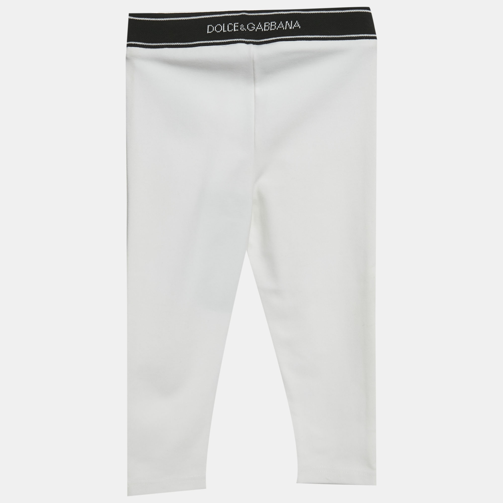 

Dolce & Gabbana Kids White Logo Pattern Jersey Leggings 12-18M